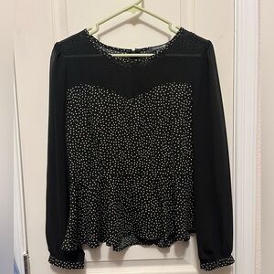Black and cream blouse